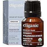 Cliganic Organic Frankincense Essential Oil, 100% Pure Natural Undiluted, for Aromatherapy | Non-GMO Verified