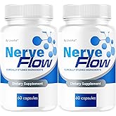 (2 Pack) Nerve Flow - Official NerveFlow Advanced Nerve Support Pills, Nerve Flow Supplement Capsules, NerveFlow Natural Pills Maximum Strength Multivitamin Advanced Formula, 120 Capsules For 2 Months