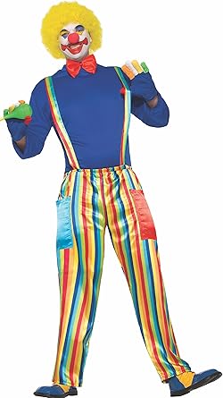 Amazon Com Forum Pantalones De Carnaval Disfraz De Payaso Con Arco Iris Para Hombre Std Como Se Muestra Clothing