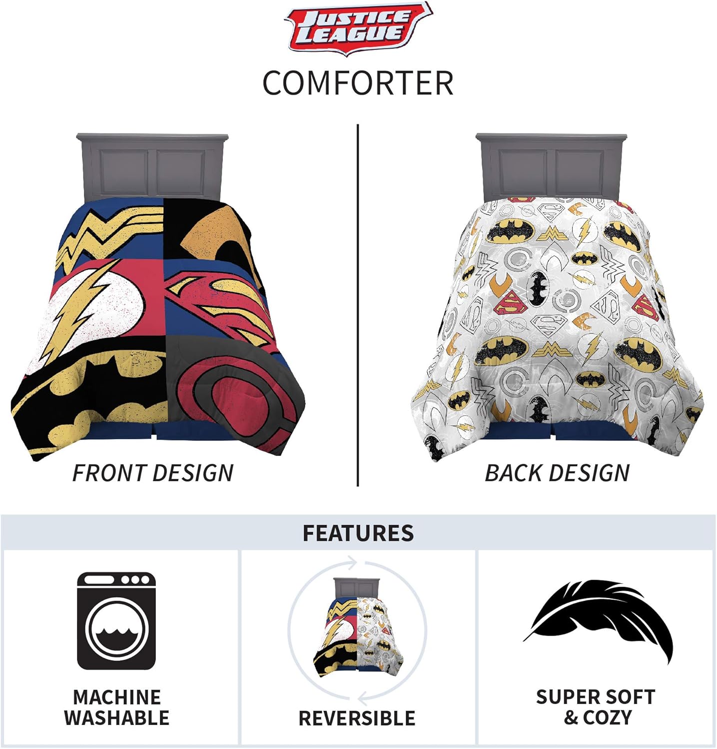 Franco Kids Bedding Comforter Justice League Twin/Full ...