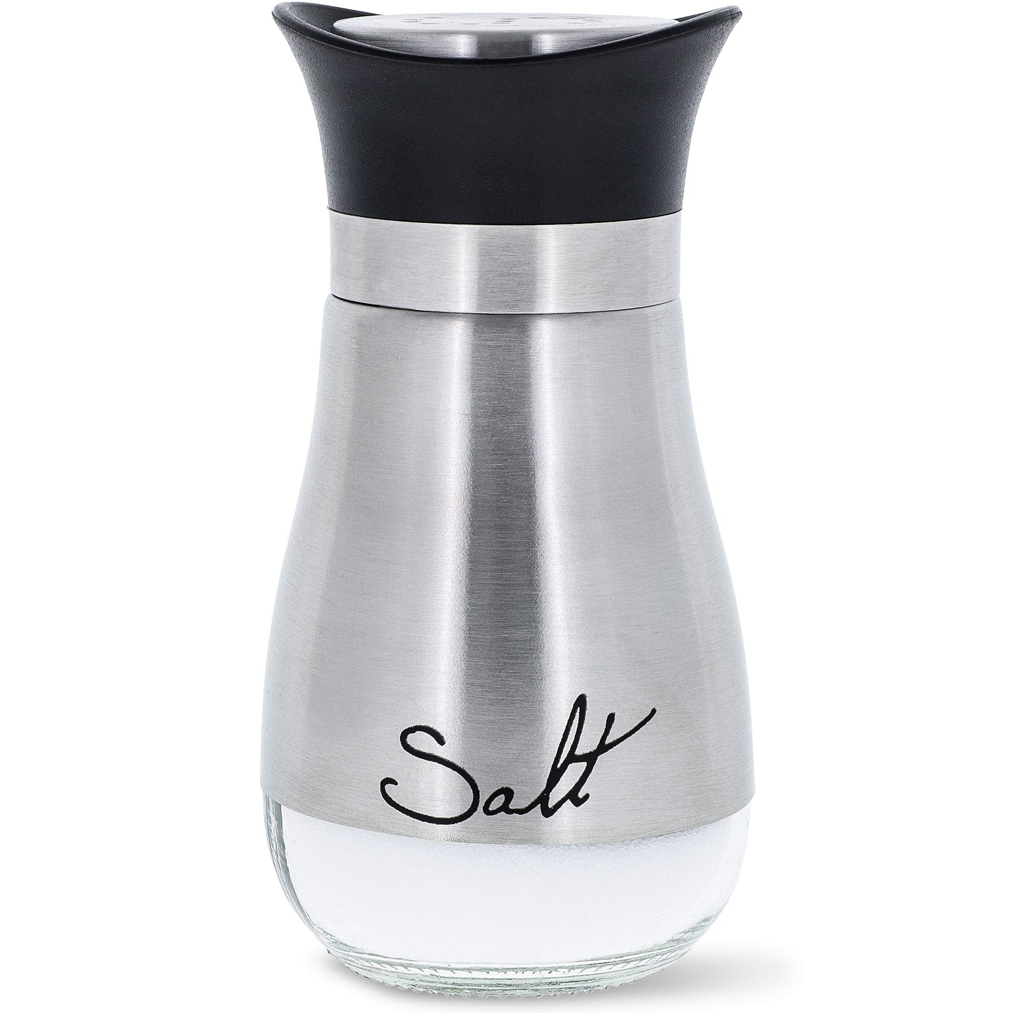 Salt and Pepper Shakers - Salt Shaker- Elegant Designed 10cm High Grade Stainless Steel Salt and Pepper Shakers