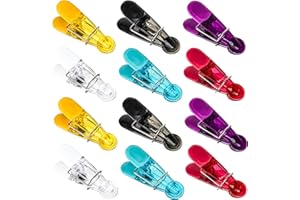 GBYMIUY Chip Bag Clips, 12Pcs Food Bag Clips, Magnetic Bag Clips for Food Storage with Air Tight Seal Grip for Bread Bags, Snack Bags and Vegetable Bags