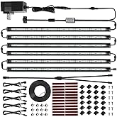 Litever LED Safe Lighting Kit. Door Control Activated. 6 pcs Slim 12 inch Light Bars. Linkable Extendable Plug-in for Gun Safe, Closet, Showcase, in-Cabinet Under Counter Pantry. Daylight 5000K