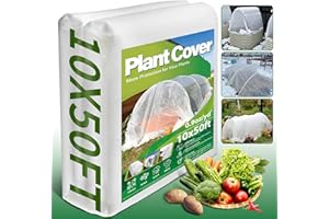 Avalution Plant Covers Freeze Protection, 10x50 FT Frost Cloths for Outdoor Plants, 0.9 oz/yd² Reusable Frost Blankets for Outdoor Plants, Row Covers for Vegetables Season Extension