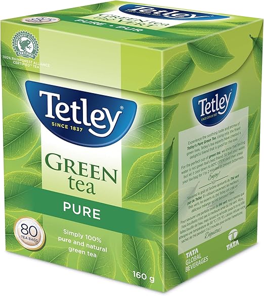 Tetley Pure Green Tea, 80 Count Amazon.ca Grocery