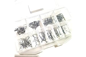 Kalavarma Fly Fishing Rod Repair Guide Kit Classic Fly Rod Wire Loop Fly Tops Sliver,Black,Gun Smoke Color