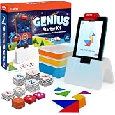 Osmo Genius Kit, Ages 6-10, 7 STEM Learning Games, Spelling &amp; Math, Fire | Includes Osmo Fire Tablet base + 7 hands-on games covering math, spelling, art, coding &amp; physics, ages 6-10