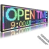 IFHSHYH P10 Outdoor Led Sign 52”x14” RGB Full Color WiFi Programmable Bright LED Scrolling Message Display Board, Perfect Solution for Advertising