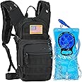 Tactical Hydration Backpack Hiking Backpack with Water Bladder Water Backpack for Hiking Running Hydration Pack with 2L Hydration Bladder