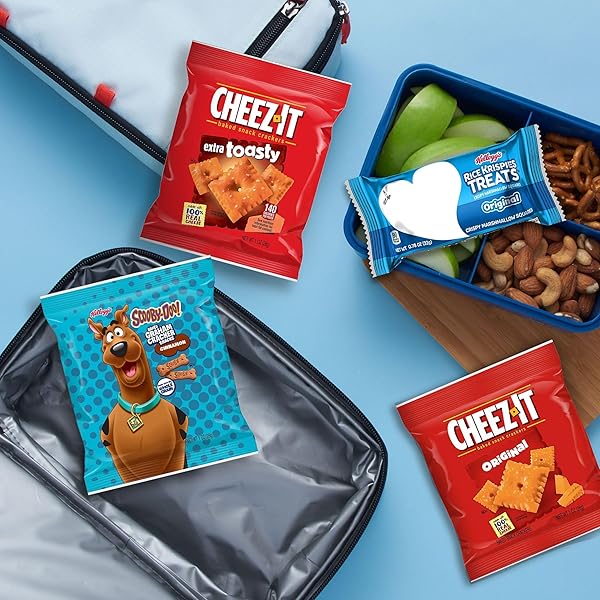 KELLOGG’S CHEEZ-IT, RICE KRISPIES TREATS & SCOOBY-DOO, LUNCH SNACKS, BULK VARIETY PACK (42 COUNT)