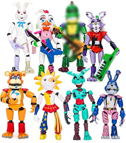 5 Pz/set FNAF Five Nights At Freddy's Bonnie Foxy Freddy Fazbear Orso Bambola Modello Pvc Action Figure Giocattoli Fnaf Regalo Per Bambini - Foto 8