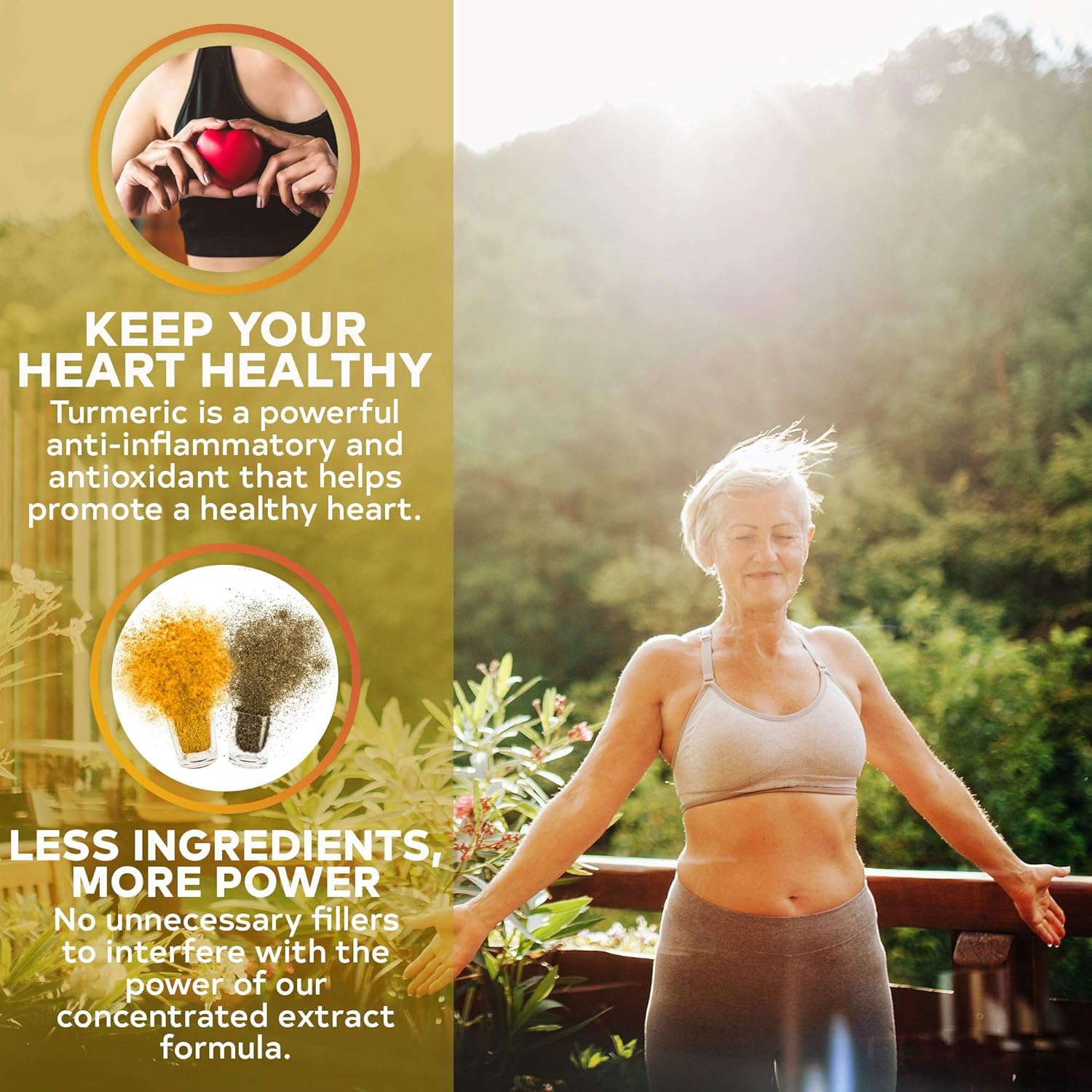 Organic Turmeric Curcumin with BioPerine - Potent Anti-Inflammatory - Contains 95% Curcuminoids and Black Pepper Extract for Fast Absorption - 1500 Milligram Vegan Capsules - 40 Day Supply: Health & Personal Care