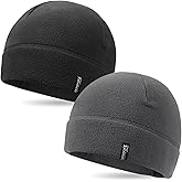 OUTDOOR SHAPING 2 Pack Tactical Fleece Cap Winter Warm Beanie Military Army Watch Cap Gift for Men Women