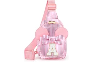 mibasies Initial Sling Bag for Girls, 4 Year Old Girl Birthday Gifts, Letter A