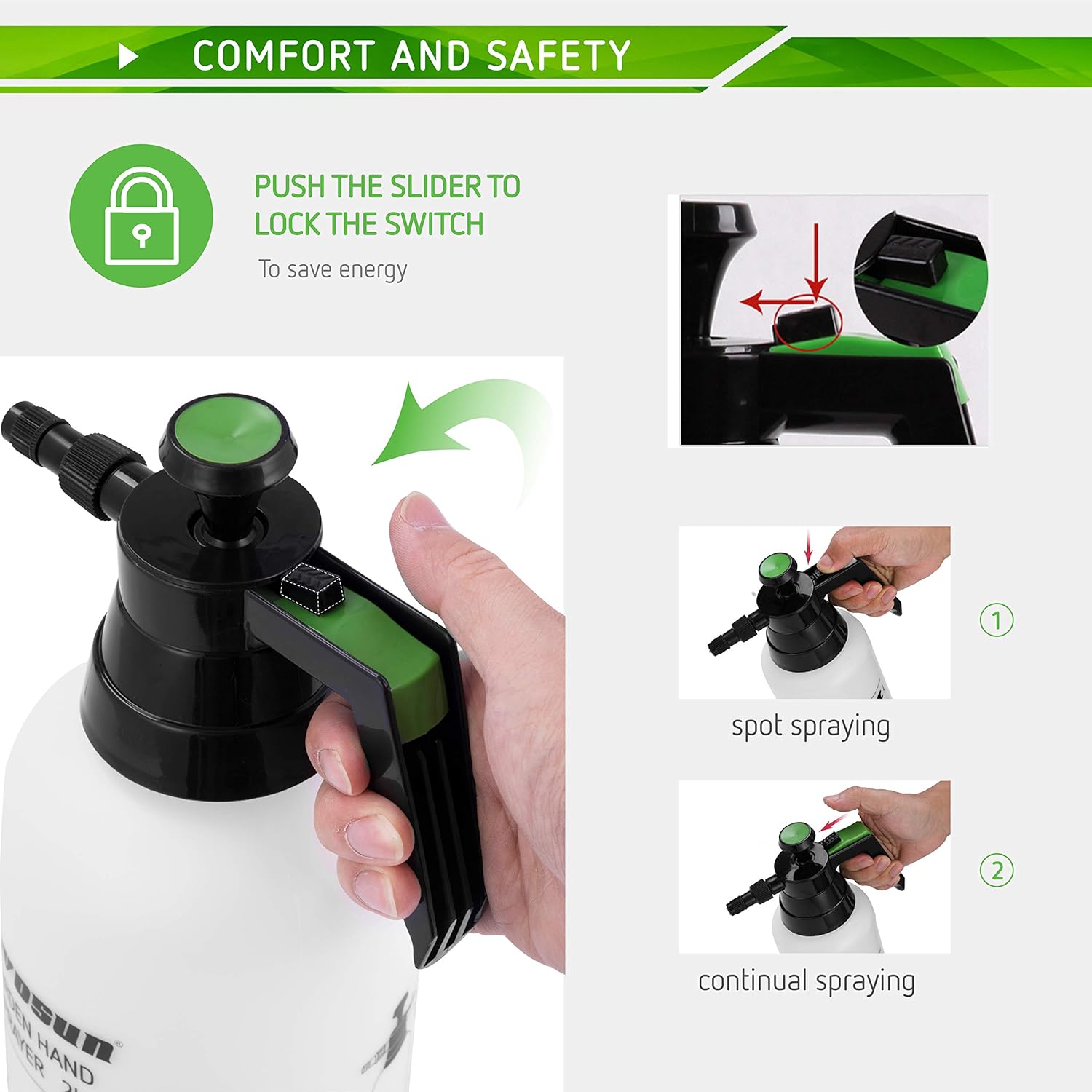 VIVOSUN 34oz Hand held Garden Sprayer Pump Pressure Water Sprayers, 0.27 Gallon Hand Sprayer for Lawn, Garden : Garden & Outdoor