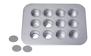 Chicago Metallic12-Cup Mini-Cheesecake Pan, 14-Inch-by-10.75-Inch