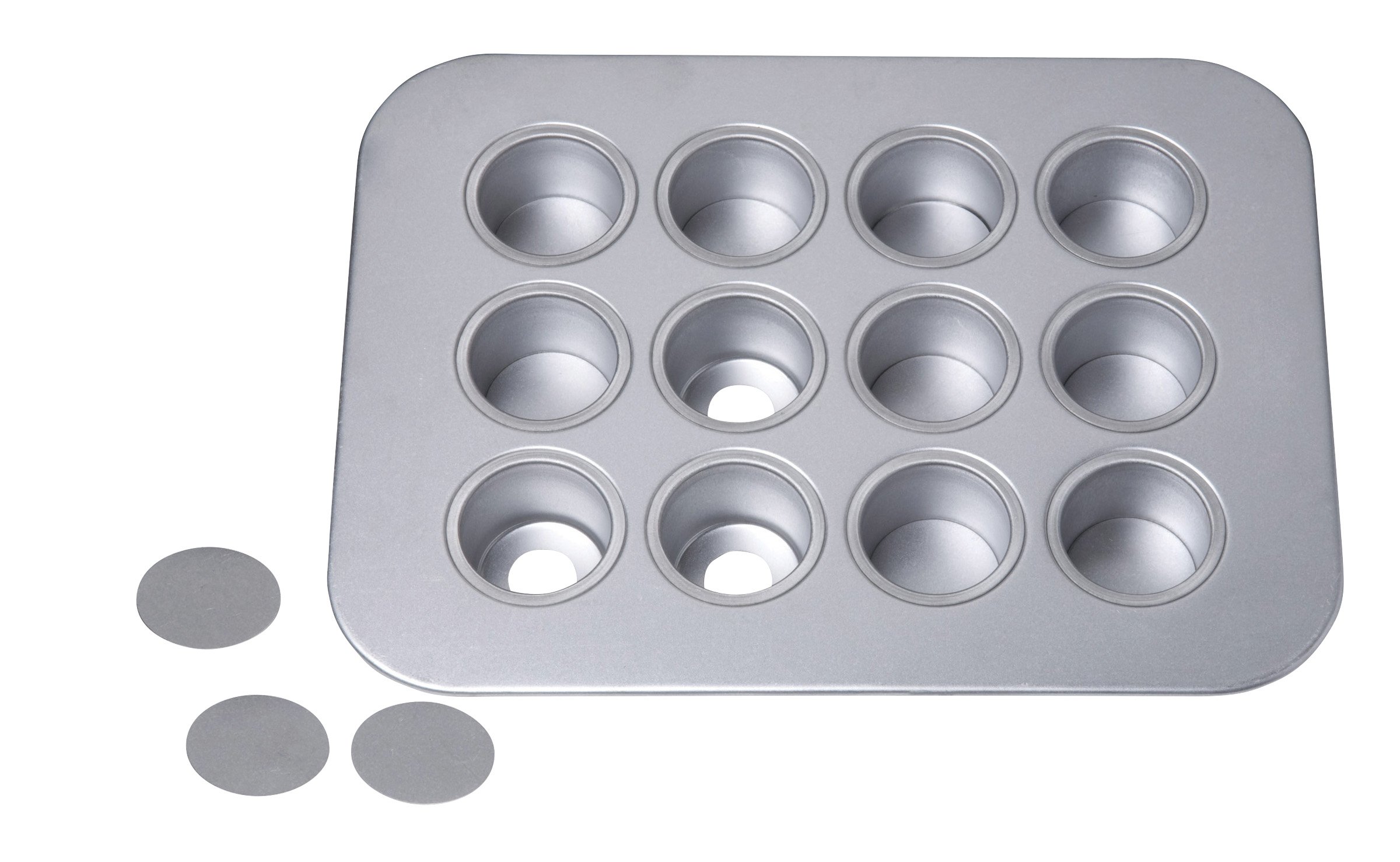 Chicago Metallic Mini-Cheesecake Pan, Silver, 12-Cup Jordan Ubuy