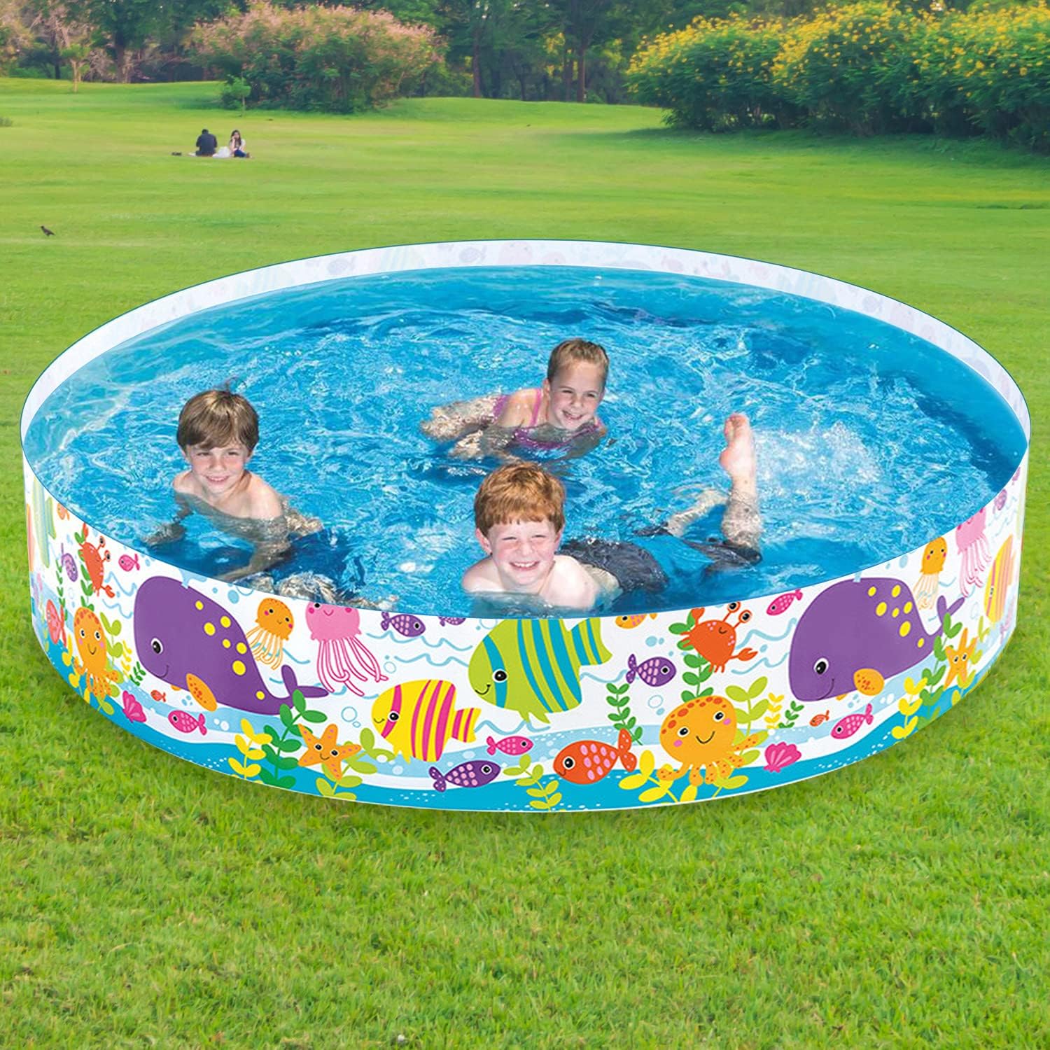 6ft Kiddie Pool - Swimming Pool for Kids - Toddler and Baby Pool - Snapset Pools for Home Courtyard Summer Swimming Party: Kitchen & Dining
