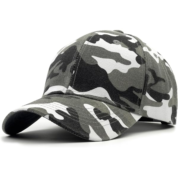Joe's USA Cotton Dad Hat - Adjustable Low Profile Cap, Grey Camo - View #6