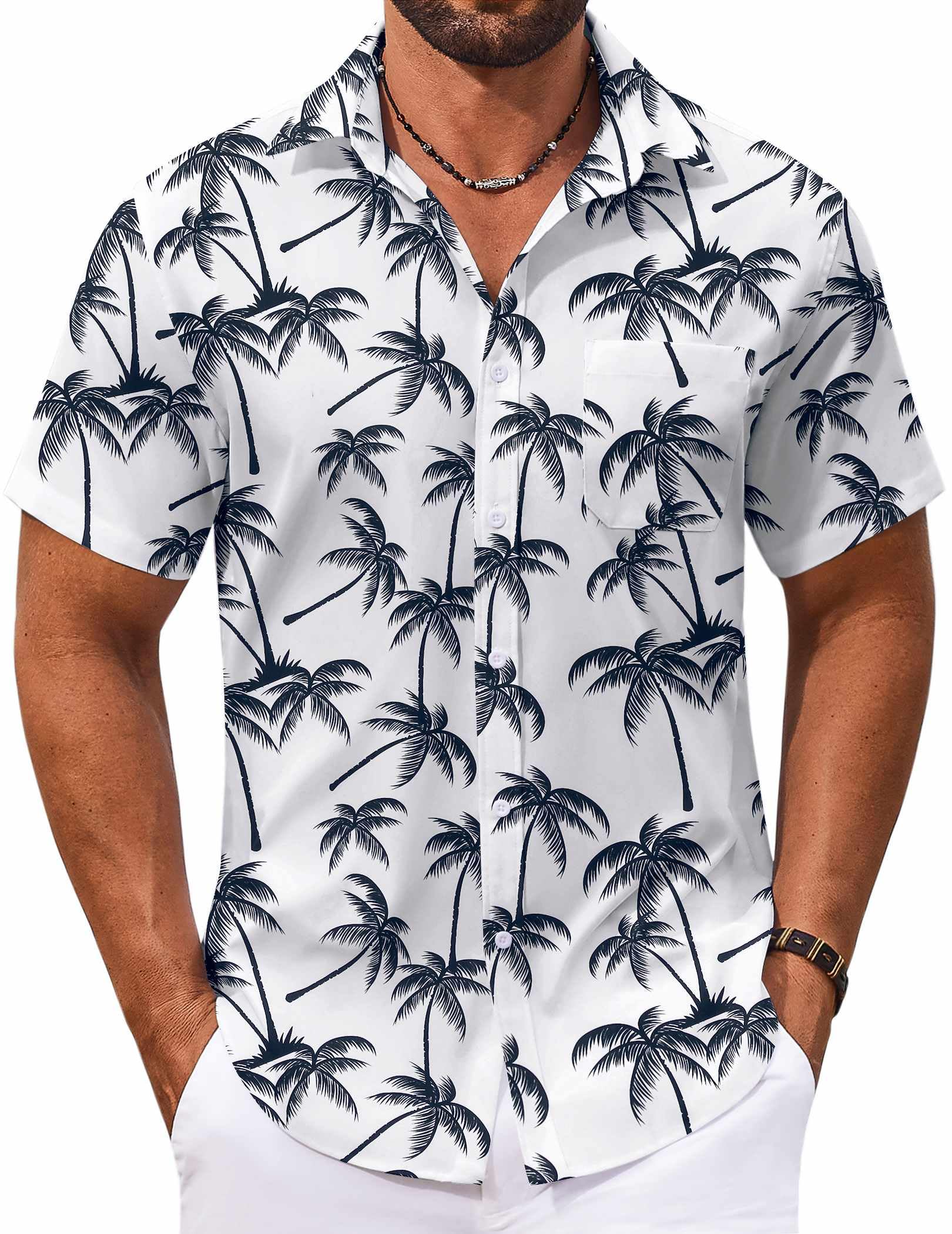 COOFANDY Mens Resort Shirts for Men Short Sleeve