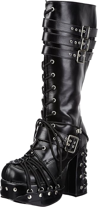 black demonia boots