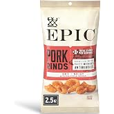 EPIC Pork Rinds, Hot and Spicy Chipotle Pepper, Gluten-Free, 2.5 oz | Red &amp; Chipotle Pepper Blend, Antibiotic-Free Pork Skins, Keto &amp; Paleo Friendly, Under 1g Carbs per Serving