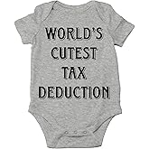 AW Fashions World's Cutest Tax Deduction Baby Bodysuit Adorable Newborn Infant Girl Romper Boy Clothes