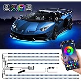 Exterior Car Underglow LED Strip Lights, Universal RGB Neon Accent Lights with Music Mode, Multicolor Waterproof Underbody Li