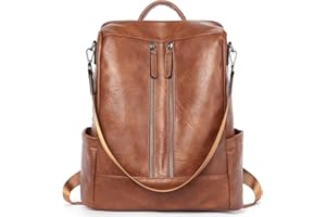 BROMEN Women Backpack Purse Leather Anti-theft Travel Backpack Fashion Shoulder Handbag