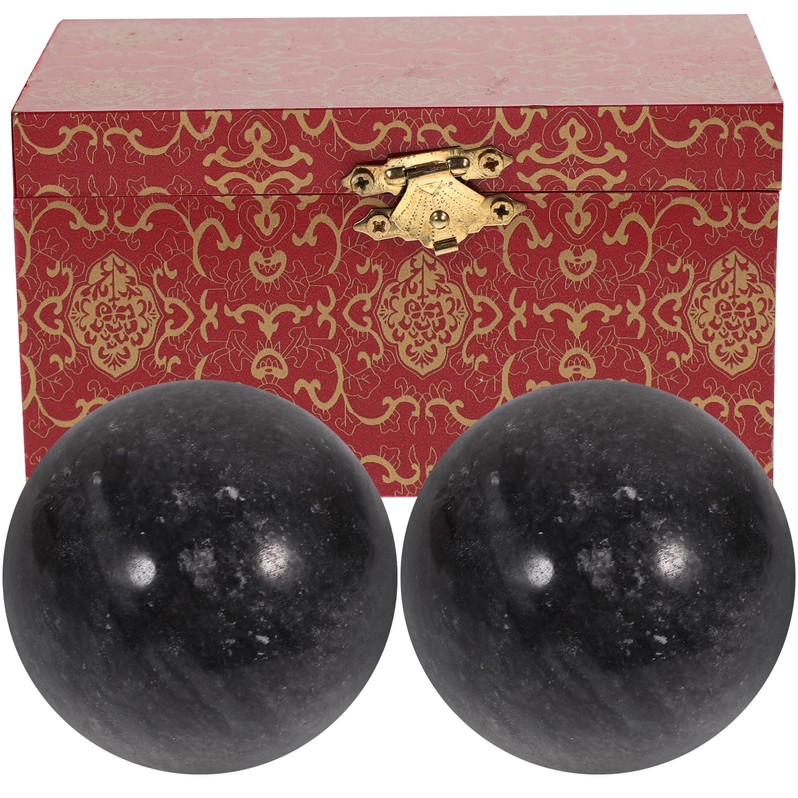 Healifty Natural Jade Fitness Rehabilitation Ball for Elders with Storage Box Hand Exercise Ball for and Muscle Training Portable Hand Massage for Relaxation