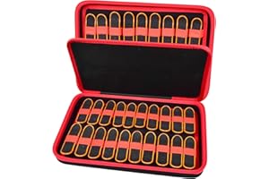 ALKOO Case Compatible with TECH DECK Ultra DLX Fingerboard 4-Pack, also Holds 38PCS for HOMETALL/for Teak Tuning/for GoldenPlayer/for TIME4DEALS/ for Gr8ware Collectible Mini Skateboards (Red)