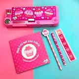 Tinc Mallo Character Pop Out Pencil Case Pink with Pencil, Pen & Ruler view 5
