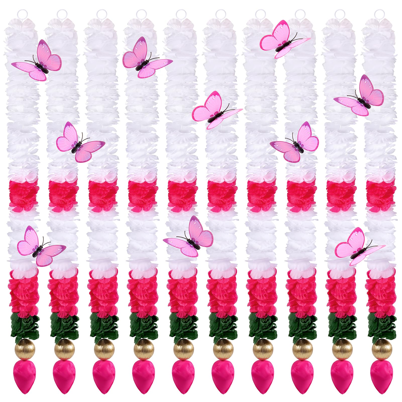 Photo 1 of 10 Pcs Diwali Decorations Artificial Jasmine Garland Toran Bandhanwar with Lotus Buds Traditional Indian Hanging Decor for Puja Pooja Diwali Wedding Housewarming (30 Inch)