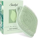 Sndyi Silicone Body Scrubber Leaf Shaped Gentle Exfoliating Green