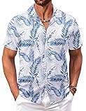 COOFANDY Men's Beach Shirts Hawaiian Shirts Short