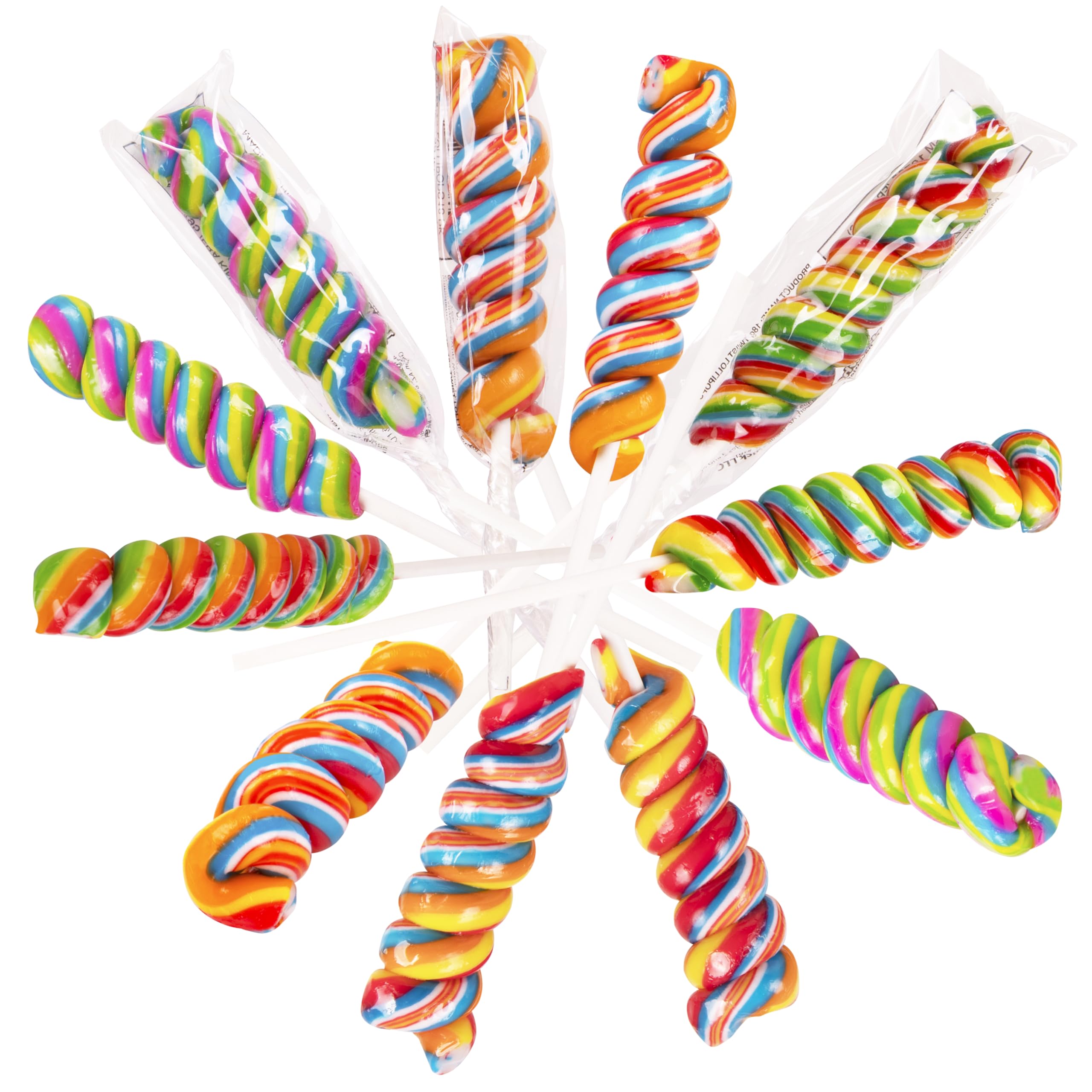 12Pack Twist Lollipops Bulk Halloween Candy Individually Wrapped I