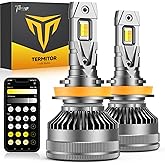 Termitor H11/H9/H8 Smart Light Bulb, Up 15X 0-110000LM Variable Brightness | 3000K-6500K Variable, App Control One-touch Driving Mode Switching for Bluetooth H11 Fog Light, Pack of 2