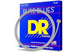 DR Strings Pure Blues Pure Nickel Wrap Round Core 9-42 (PHR-9)