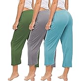 Sexy Basics Women's Lounge Pants | Ultra Soft Capri Style PJ Drawstring Bottoms | Multi Packs & Colors