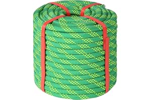 CAPHREMIEL Arborist Rope Tree Climbing Rope 1/2 Inch 48 Strands Bull Rope for Construction Climbing Swing Sailing