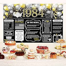 Back in 1984 Backdrop Large Wall Banner Happy Party