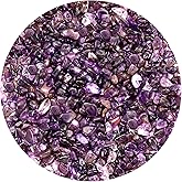 420PCS Chip Stone Beads Amethyst, Irregular Gemstones Healing Crystal Loose Beads Crushed Chunked Crystal Pieces with Plastic Box for Bracelet Jewelry Making DIY Art Crafts (Amethyst)