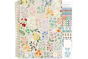 bloom daily planners 2024-2025 (8.5" x 11") Academic Year Day Planner (July 2024 - July 2025) - Weekly/Monthly Dated Agenda Organizer with Tabs - Garden Party, Beige