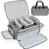 LEFOR·Z Medical Bag Home Health Nurse Bag Empty First Aid Storage Bag with Detachable Divider Medical Supplies Bag for Nursing Student,Therapist,Doctors(Grey)