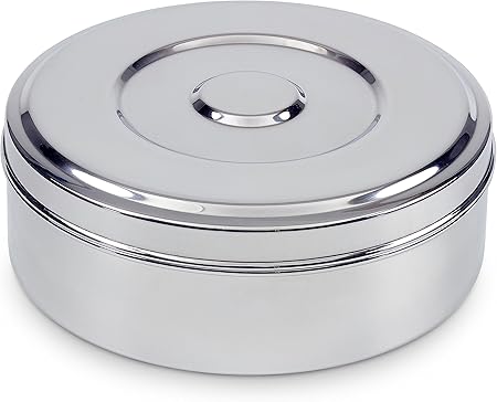 Indian-Tiffin Recipiente para Especias, de Acero, con 7 Compartimentos, hermético: Amazon.es: Hogar
