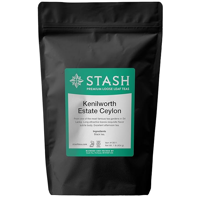 Stash Tea Kenilworth Estate Ceylon Black Loose Leaf Tea 16 Ounce Pouch Loose Leaf Premium Black Tea For Use With Tea Infusers Tea Strainers Or