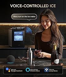 ecozy Nugget Ice Maker Countertop, Smart Pebble Ice