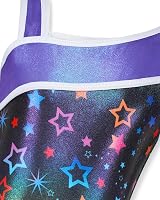 Gogokids Girls Three-Piece Gymnastics Set Leotard Shorts Hairband Sparkling view 2