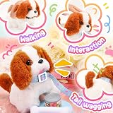 Tagitary Electronic Plush Puppy Toy Walking Barking Dog with Leash for Kids Gift view 4