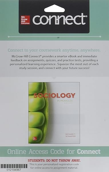  Connect Access Card For Sociology In Modules 9781259956546 Schaefer Richard T Books